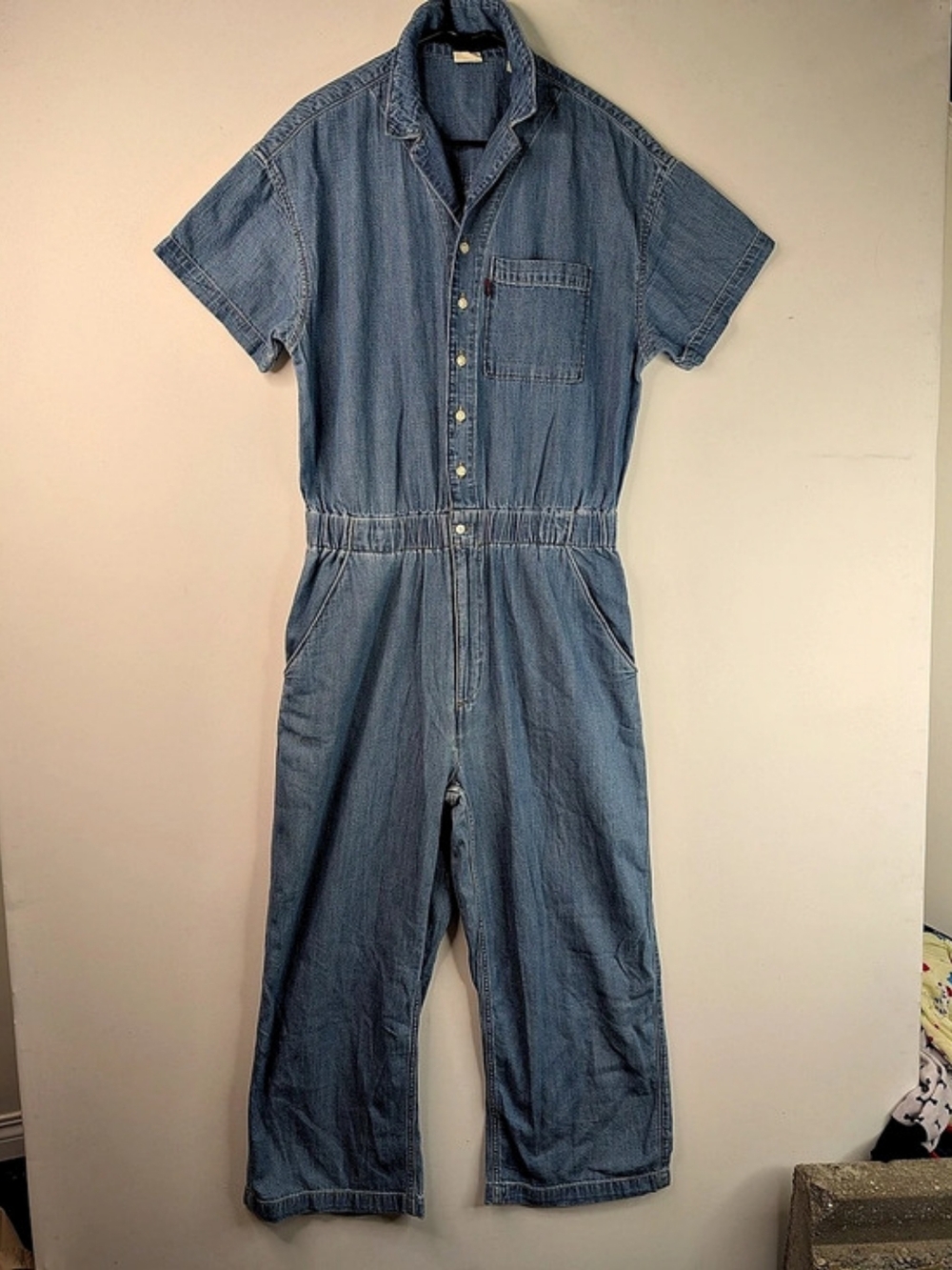 Levi's Short-Sleeve Heritage Jumpsuit in Blue